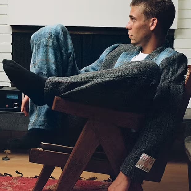 스투시 x 해리스 트위드 블레이저/M