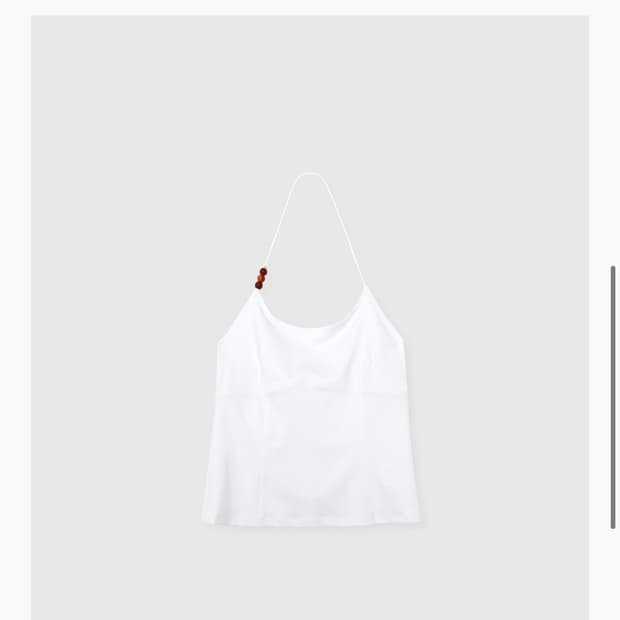 니히 Gemstone jersey cami (White)