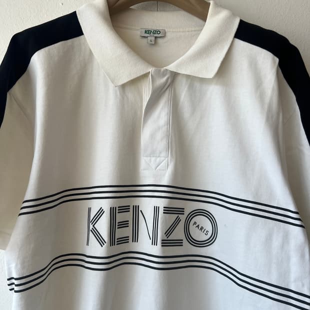 겐죠 남성 아이보리 카라티셔츠 반팔티셔츠