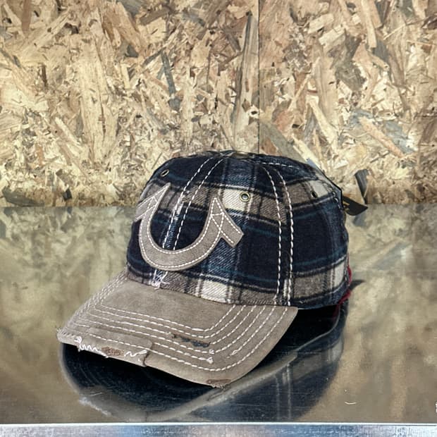 True Religion Check Pattern HorseshoeCap