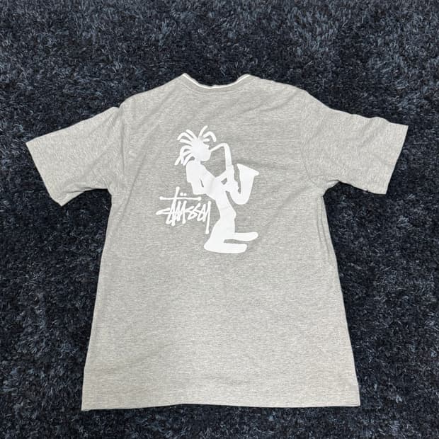 00’s v-neck stussy jazzman t-shirt