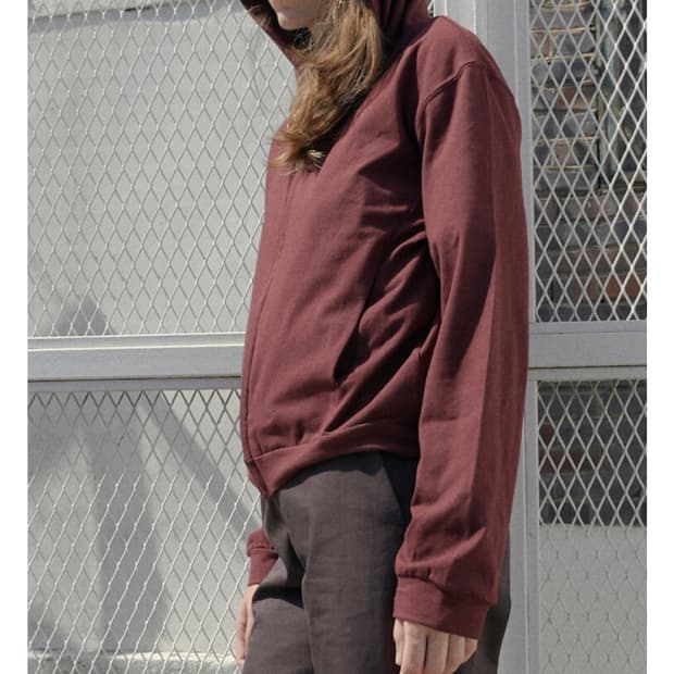 [4] 머듈 라운지 후드 집업 버건디