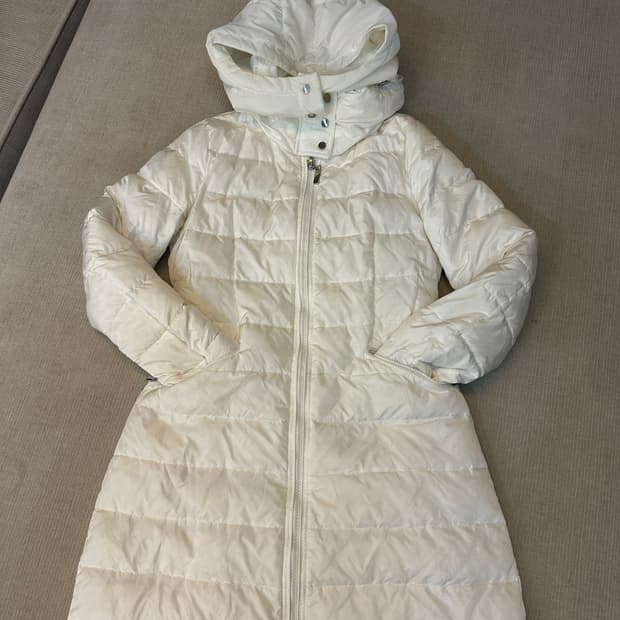 난닝구 화이트 롱패딩 S