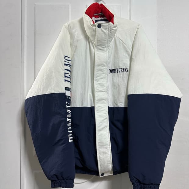 타미힐피거 컬러블록 자켓