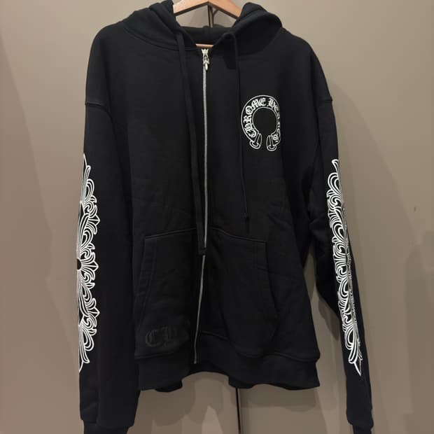 L XL 새상품 크롬하츠 홀스슈 플로랄 써멀 후드집업 풀 구성품