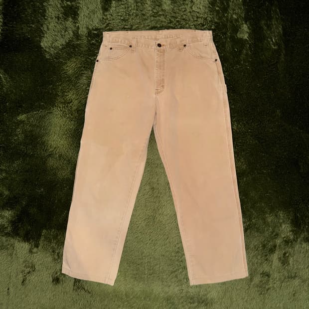 [36X34] 디키즈 덕캔버스 빈티지 페이딩 카펜터 팬츠 베이지