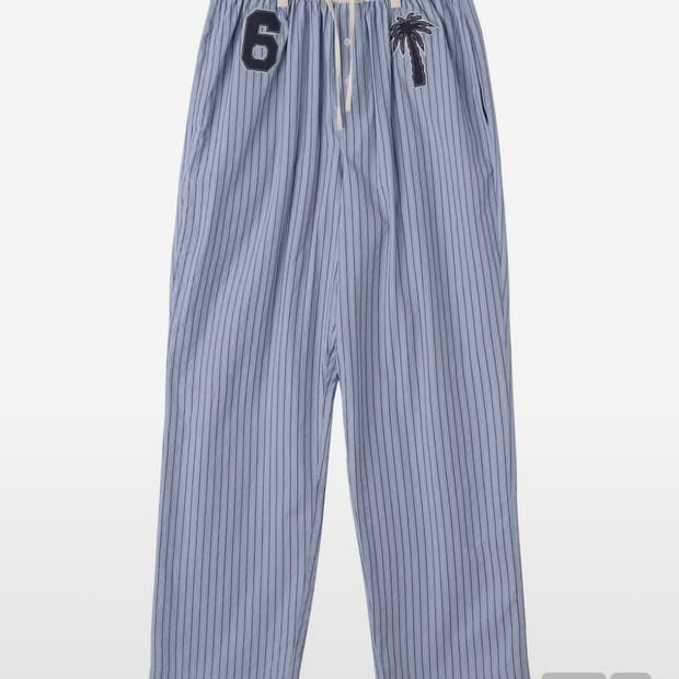 Woke Up Like This PJ Pants Blue Stripe