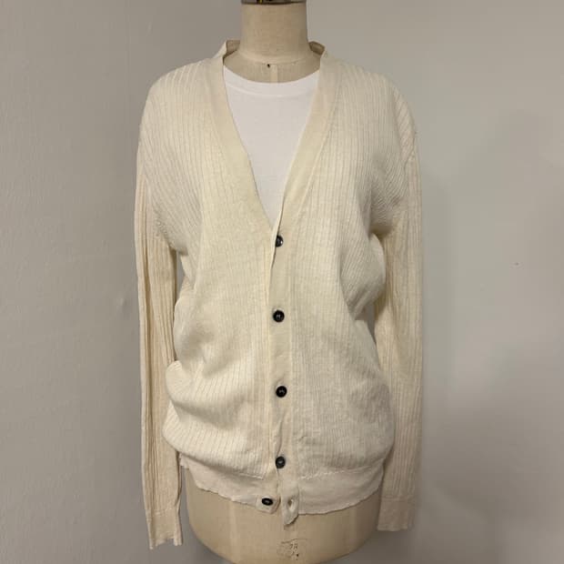 바레나 베네치아 린넨 코튼 아이보리 가디건