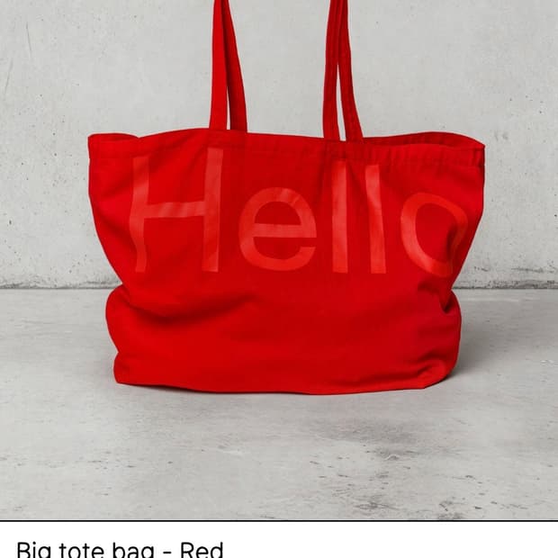 헬로듀드 hellodude 토트백 red 새상품