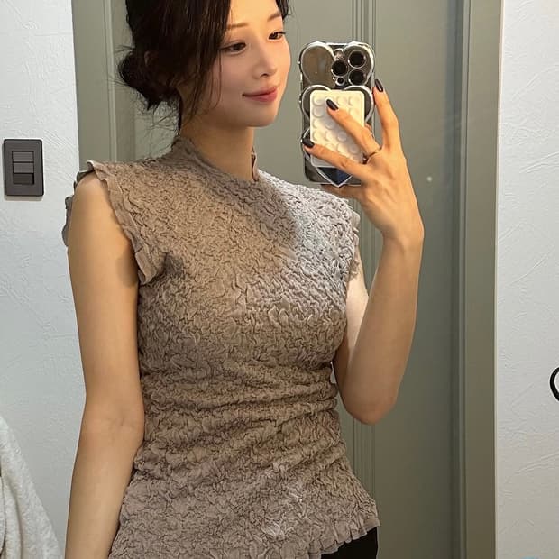 ZARA 자라 링클 이펙트 니트 탑, 자라 캡소매 티셔츠, 자라 링클 탑