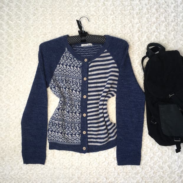 jpn vintage blue nordic stripe cd