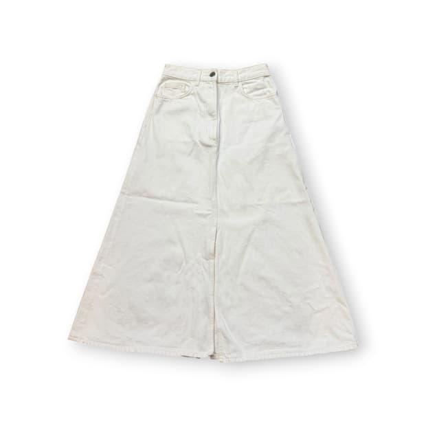 Cos 코스 아이보리 에이라인 데님 미디 스커트