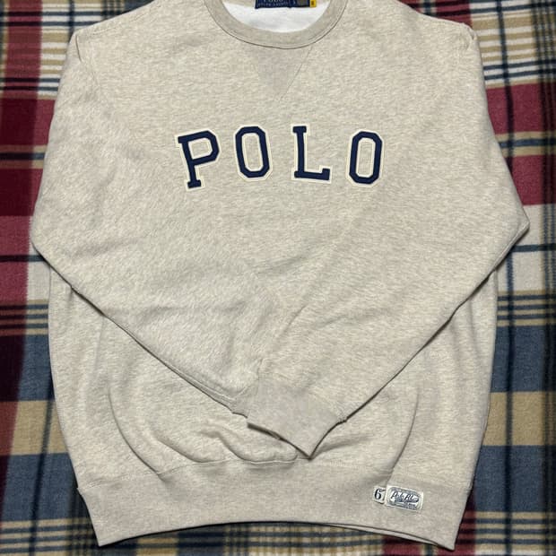 폴로 랄프로렌 빈티지 플리스 스웻 셔츠 (오트밀, L)