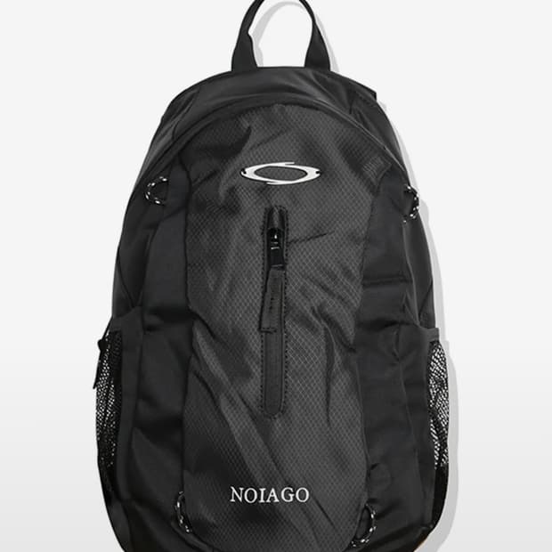 NOI1090 노이아고 멀티 로고 백팩 가방 (블랙)