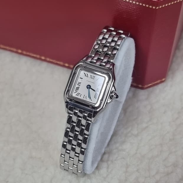 [까르띠에 풀세트] 신형 팬더 미니 mini 스틸 쿼츠 여성시계 21년