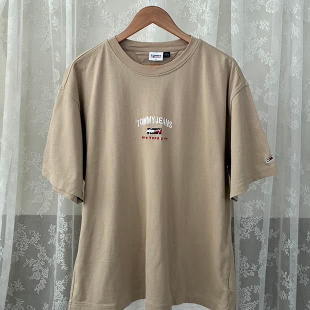 XXL) 타미진스 레이어드 반팔 티셔츠 베이지