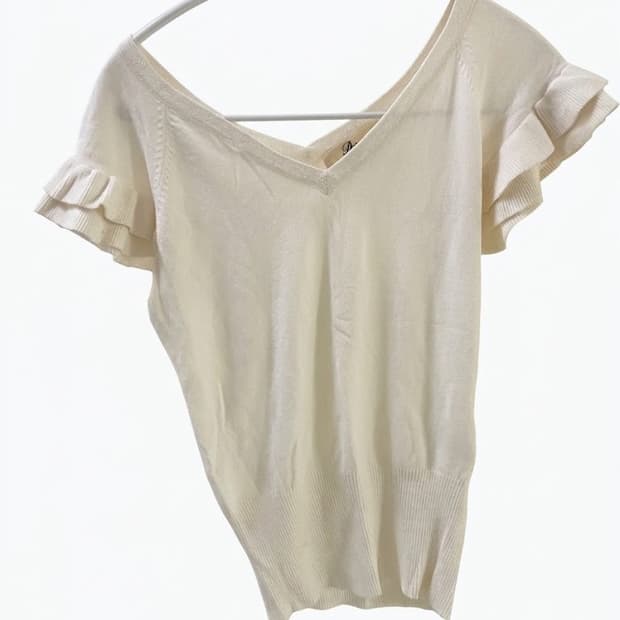 👼날개핏 반팔 아이보리 니트👼