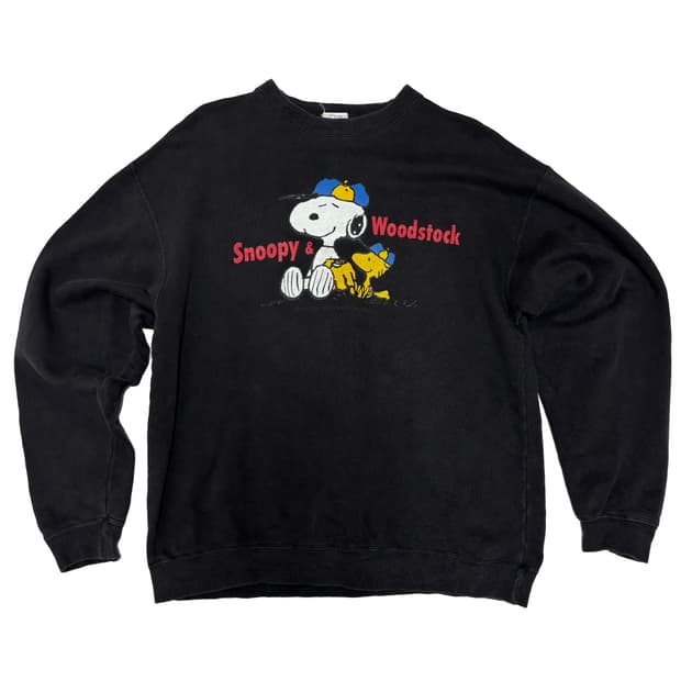 피너츠 스누피 & 우드스탁 빈티지 스웨트셔츠