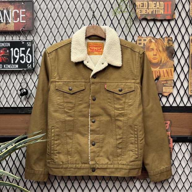 리바이스 타입 3 쉐르파 트러커 자켓 베이지 S