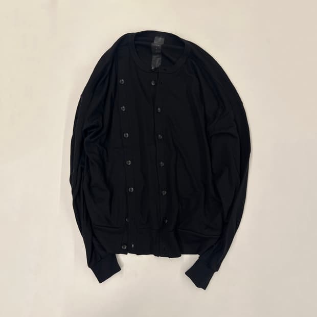 The viridi anne 더블 레이어 울 져지 가디건 2사이즈