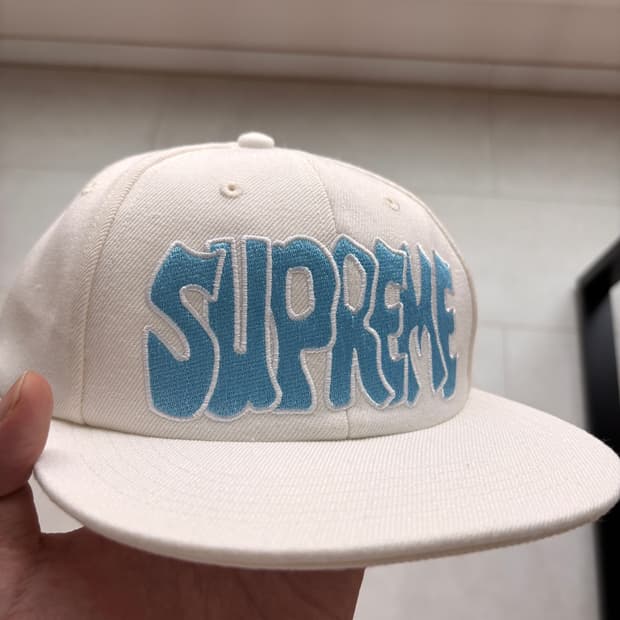 슈프림 크림 6패널 볼캡 (Stone) 라이트블루 24ss