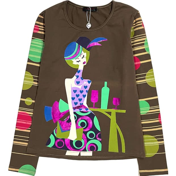 Custo Barcelona 아트 그래픽 롱슬리브리스 