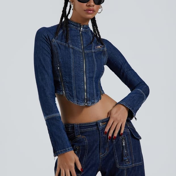 Jaded London Hudson indigo denim jacket