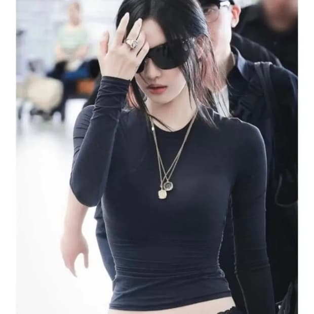 스킴스 닝닝 롱슬리브 탑 (XS)