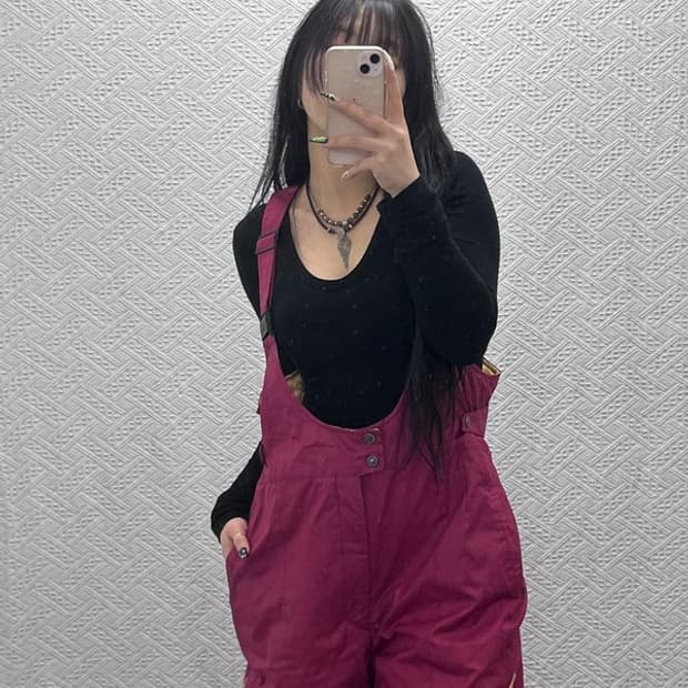 아디다스 레트로 윈터스포츠 버건디와인 점프수트 스키복 EEL C08791