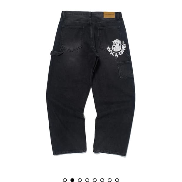 위켄더스 더블니 워커팬츠 흑청 L