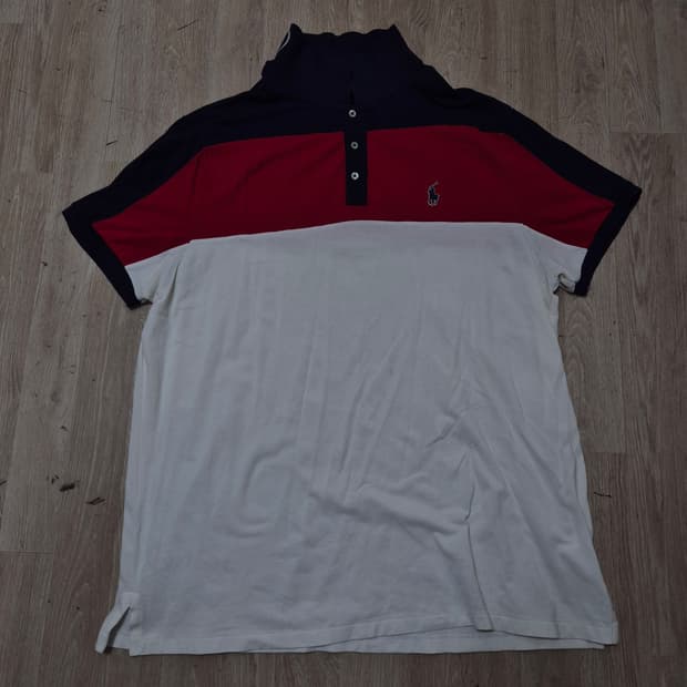 폴로 랄프로렌 스몰포니 남성 배색 PK 반팔 카라티 2XL(110)