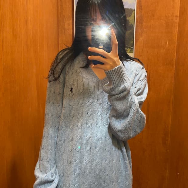 (XXL) POLO 폴로 랄프로렌 케이블 브이넥 니트