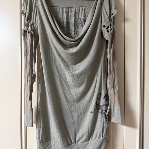 salvage 롱슬리브겸 원피스(드레이프,원숄더가능)/데스라이즈