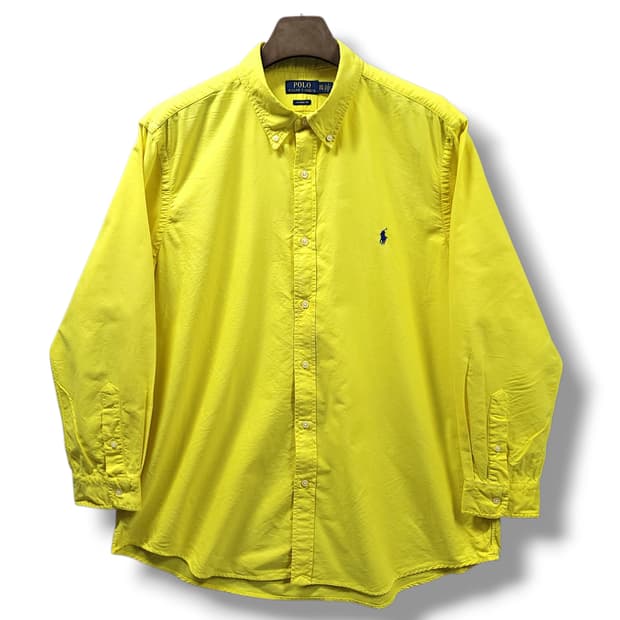 [2XL] 폴로 레모나옐로우 클래식 핏 코튼 긴팔셔츠