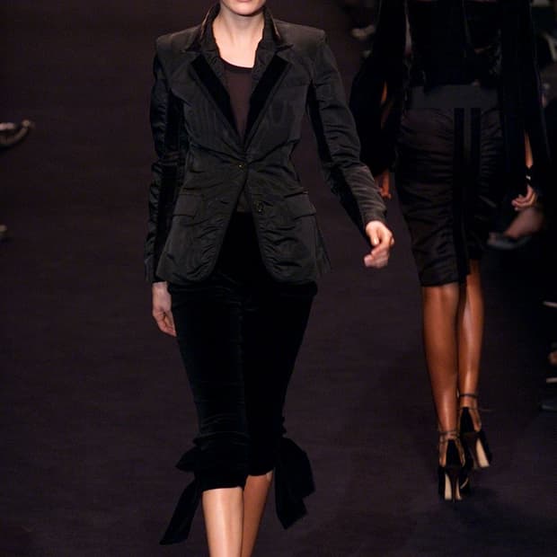 YSL by Tom Ford FW02 Satin Jacket&Skirt