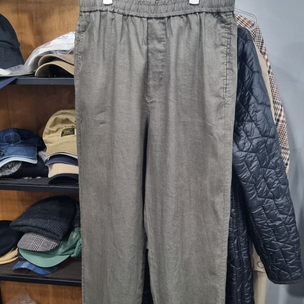 코스)) 린넨(마바지) vintage khaki 허리 30~31적당