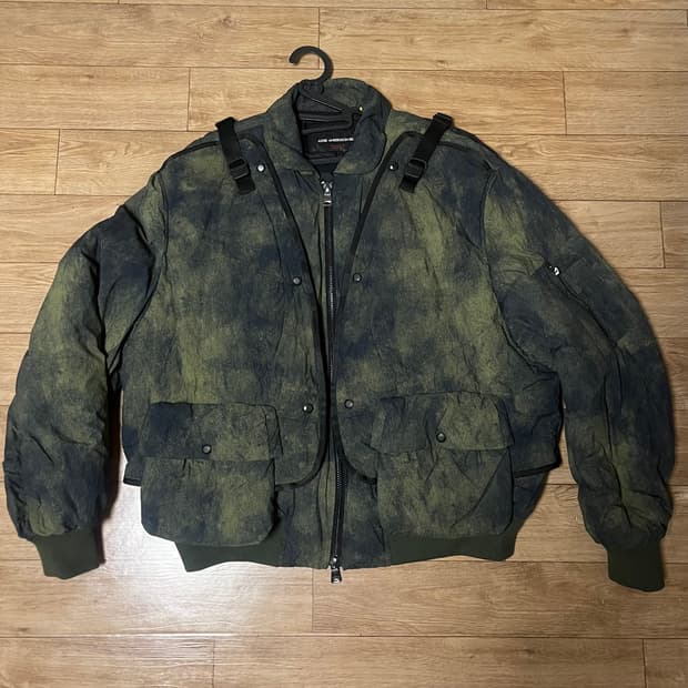 자라 x 앤더슨벨 퀼티드 베스트 봄버 자켓 카키