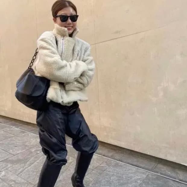 마뗑킴 퍼 무스탕 테디베어하프코트