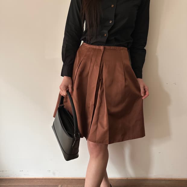 질샌더 jil sander navy 실크 미디스커트