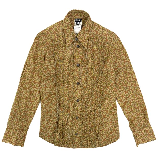 Dolce&Gabbana Floral Ruffle Blouse/ 48