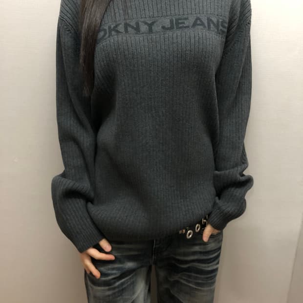 빈티지 DKNY 그레이 니트