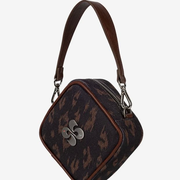 DIAMOND MINI BAG / leopard brown