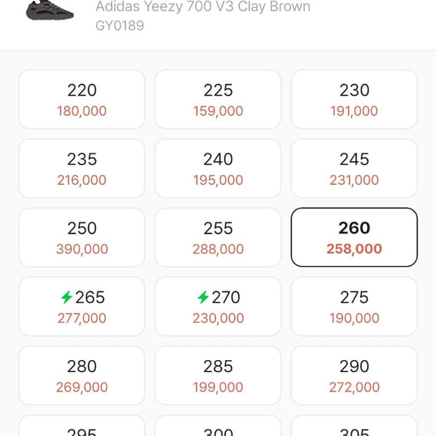 아디다스 이지 700 V3 클레이 브라운 260