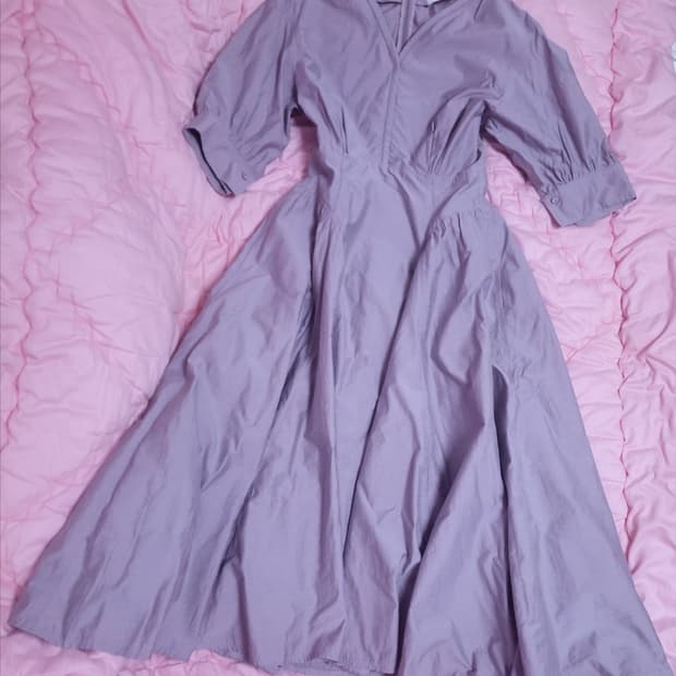 급처새상품!OBZEE오브제 바이올렛 우아한 공주 롱원피스  레니본st