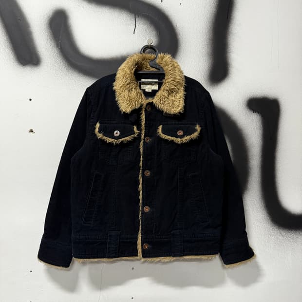 UnderWood 언더우드 코듀로이 골덴 퍼 디테일 트러커 자켓