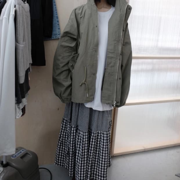 콜하그 short safari hood jk 야상 카키 구행요ㅠ