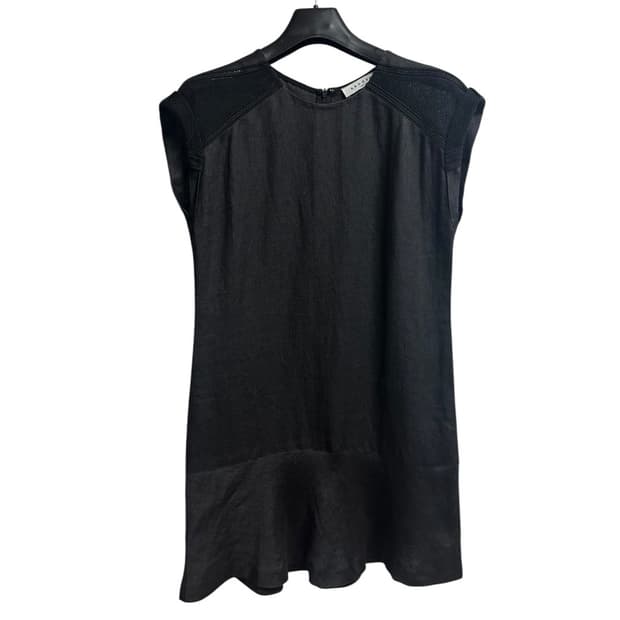 산드로(sandro) 마100% 블랙 슬리브리스 원피스 43size