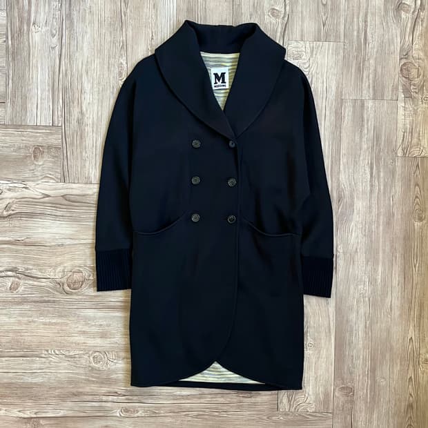 MISSONI 숄 카라 블랙 코트