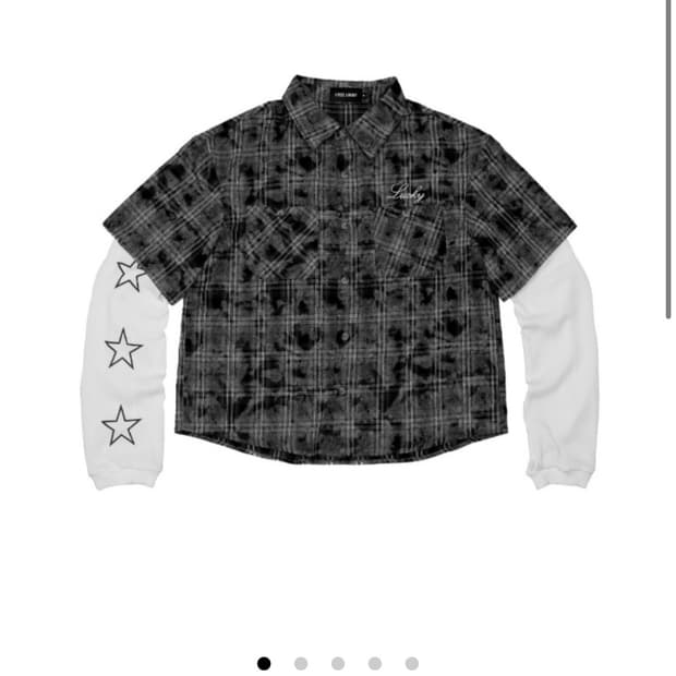 [M] 아이필럭키 레이어드 와플 체크 셔츠