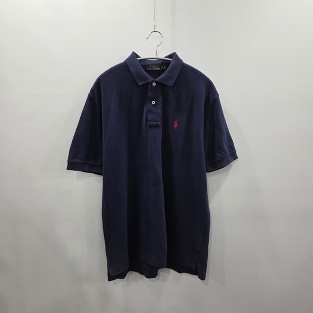 폴로랄프로렌 피케 카라 반팔티 네이비 M